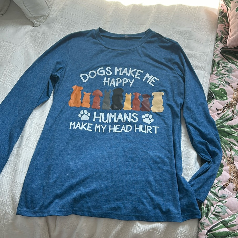 Blue dog shirt